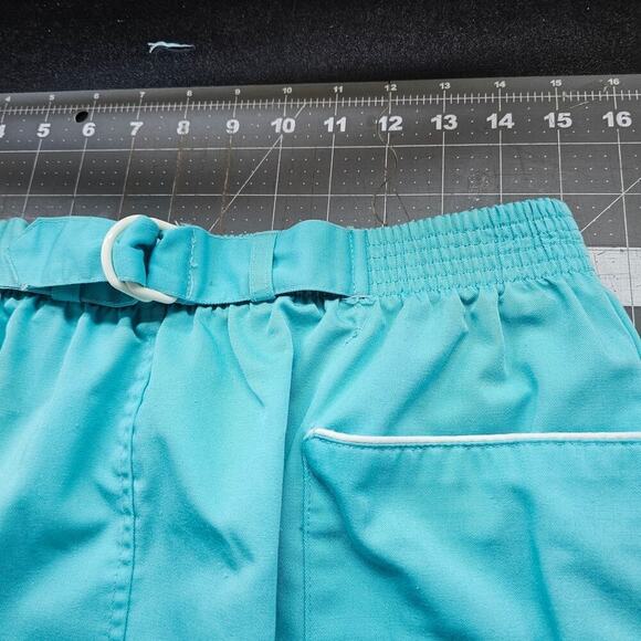 Vintage 70s Skirt Womens Size Large Blue Midi Preppy ALine Retro Coquette - Picture 6 of 8